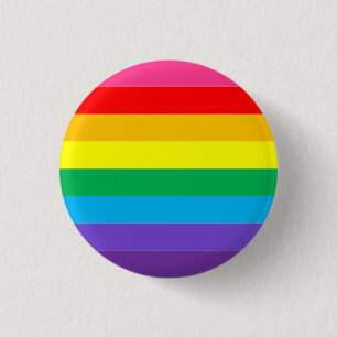 Pride Badge Love or All! Celebration Rainbow Flag Button