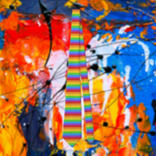 Pride Bands: Horizontal Rainbow Neck Tie