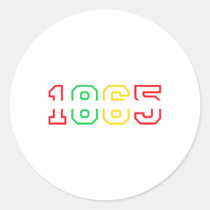 Pride Black History 1865 Juneteenth Classic Round Sticker