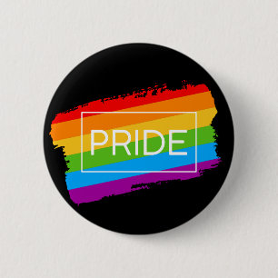 Pride Brushstroke Rainbow Button