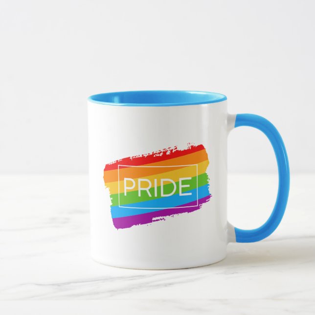 Pride Brushstroke Rainbow Mug (Right)