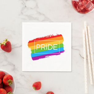Pride Brushstroke Rainbow Napkins