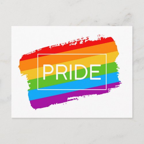 Pride Brushstroke Rainbow Postcard