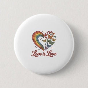 Pride Butterfly Heart Love Is Love Shirt Design_1 Button