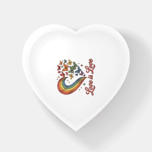 Pride Butterfly Heart Love Is Love Shirt Design_1 Paperweight