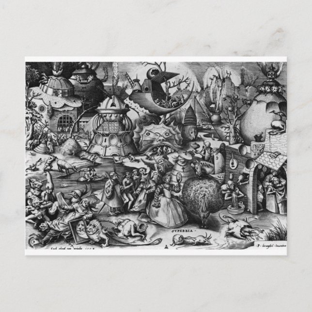 Pride by Pieter Bruegel the Elder Postcard (Front)