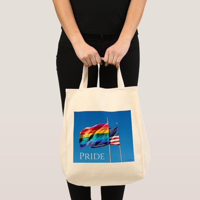 'Pride' Canvas Grocery Tote Bag (Front (Product))