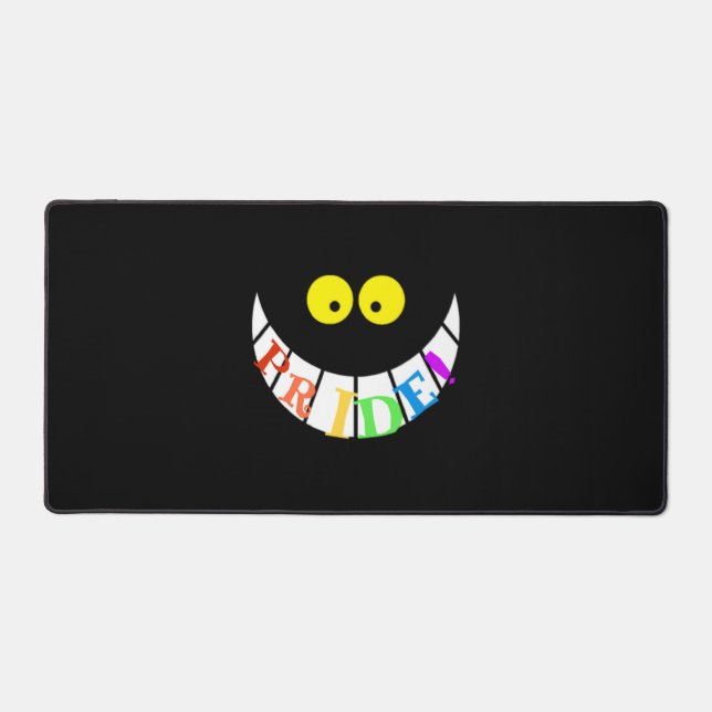 Pride Cat Smile Sticker  Desk Mat (Front)