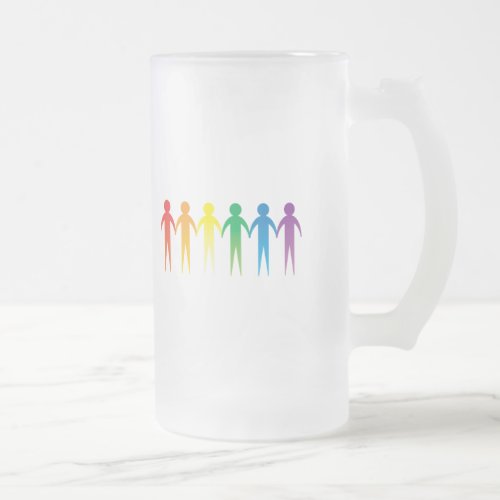 Pride Chain Frosted Glass Beer Mug