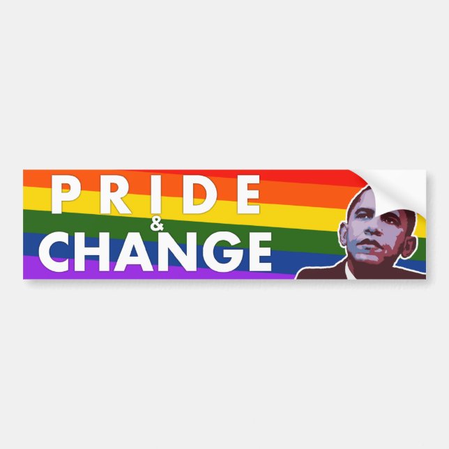 Pride & Change - Obama Political Bumper Sticker (Front)