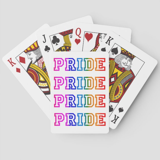 PRIDE College Font Poker Cards (Back)