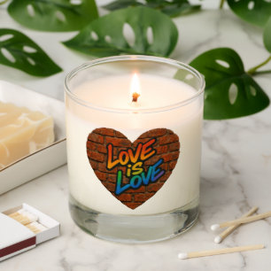 Pride Colorful Love is Love Scented Candle