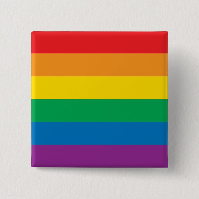 Pride | Colorful Rainbow Design Button (Front)