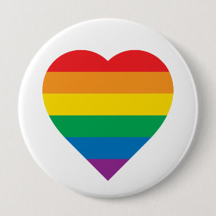 Pride   Colorful Rainbow Design Button