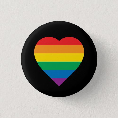 Pride  Colorful Rainbow Design Button