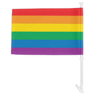 Pride Colorful Rainbow Design Car Flag