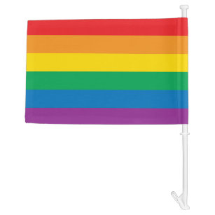 Pride   Colorful Rainbow Design Car Flag