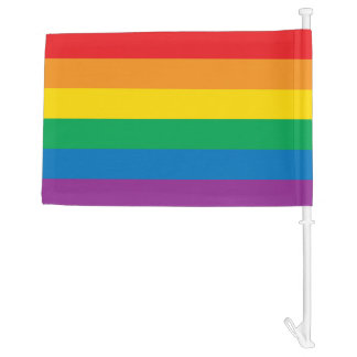Pride | Colorful Rainbow Design Car Flag