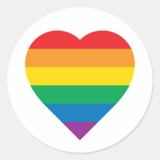 Pride | Colorful Rainbow Design Classic Round Sticker