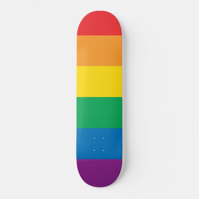 Pride | Colorful Rainbow Design Skateboard Deck (Front)