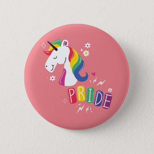 Pride Colorful Unicorn LGBTQ Merch Unicorn Lovers Button