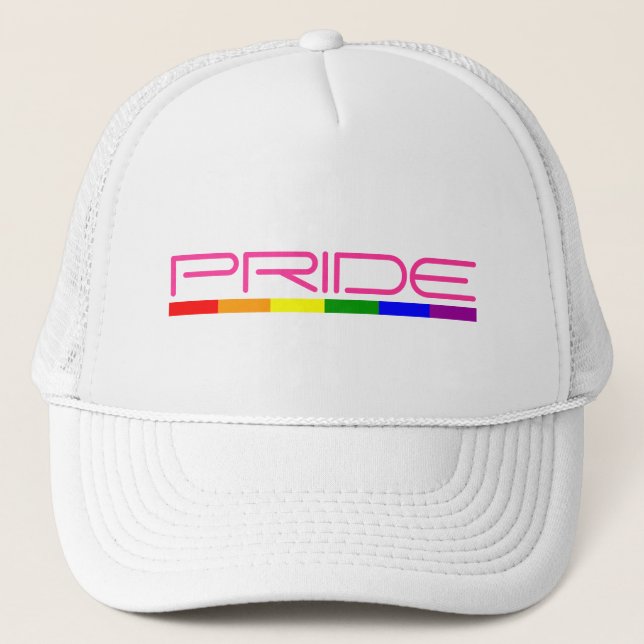 Pride colors Gay Pride Trucker Hat (Front)