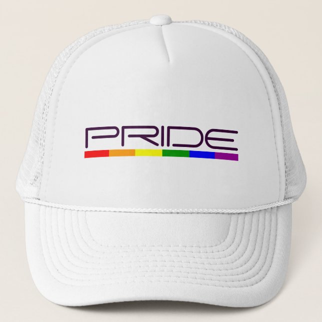 Pride colors Gay Pride Trucker Hat (Front)