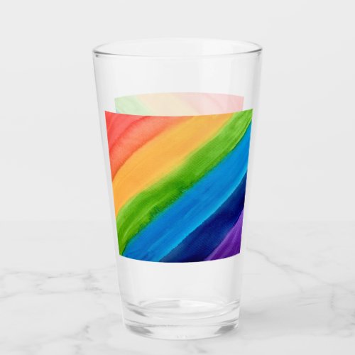 Pride Colors Glass Cup