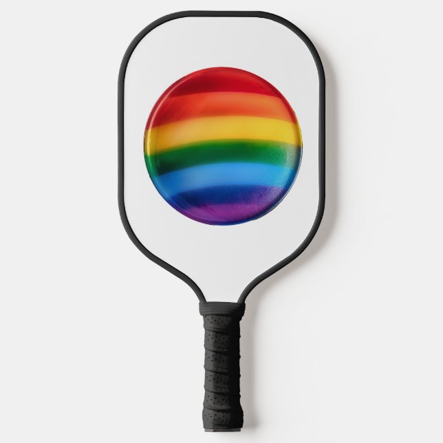 Pride colors pickleball paddle (Front)