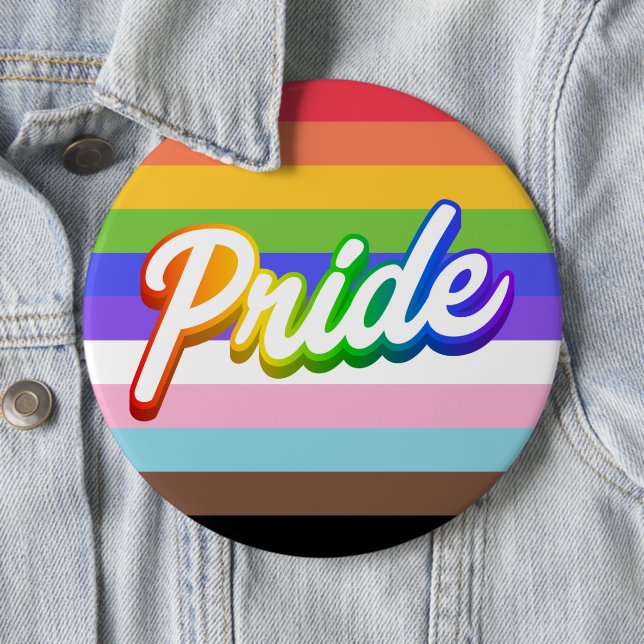 Pride Colossal 6" round  Button (In Situ)