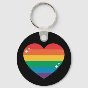 Pride   Colourful Rainbow Design Keychain