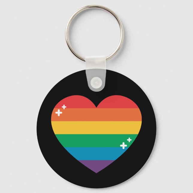 Pride | Colourful Rainbow Design Keychain (Front)