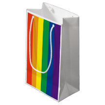 Pride colours rainbow gift bag