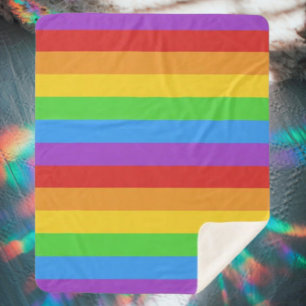 Pride Comfort: Rainbow Flag Sherpa Blanket