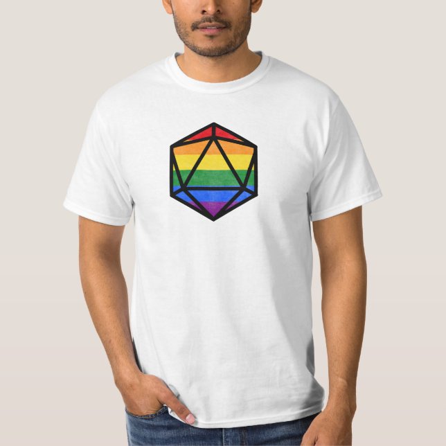 Pride D20 for LGBTQ+ T-Shirt (Front)