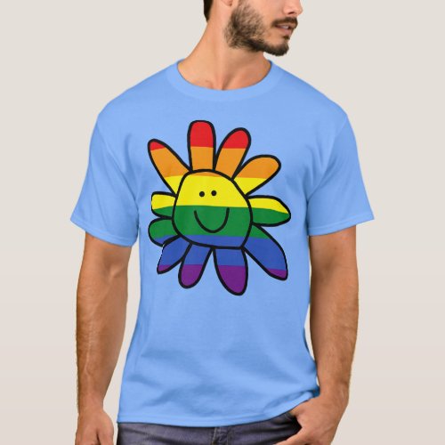 Pride Daisy Doodle Smiley Face T_Shirt