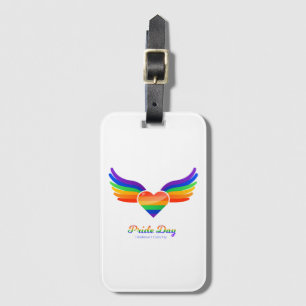 Pride day Heart Wing I Believe I Can Fly Luggage Tag