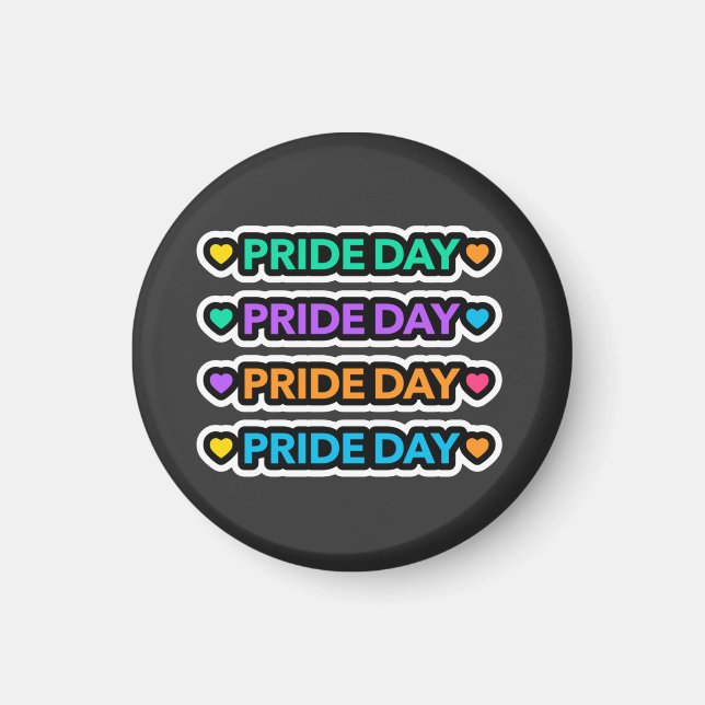 Pride day. LGBT+Pride. Rainbow heart.      Magnet (Front)