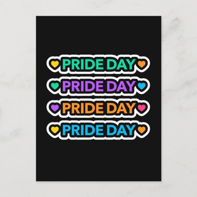 Pride day. LGBT+Pride. Rainbow heart.    Postcard (Front)