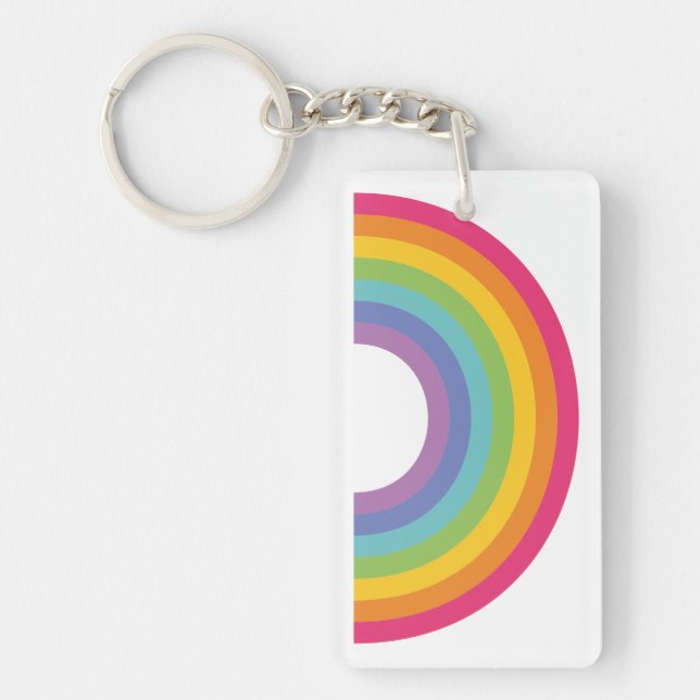 Pride Day Rainbow Keychain (Front)