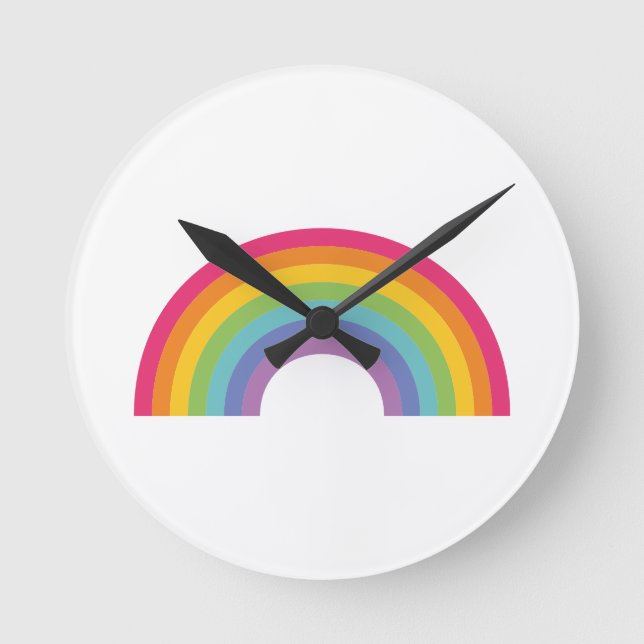 Pride Day Rainbow Round Clock (Front)