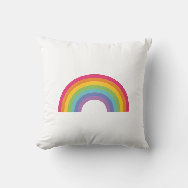 Pride Day Rainbow Throw Pillow (Front)
