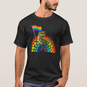 Pride Dinosaur LGBT Gay Lesbian Transgender Trans  T-Shirt