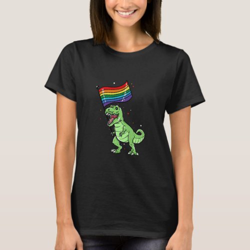 Pride Dinosaur Lgbt Gay Lesbian Transgender Trans  T_Shirt