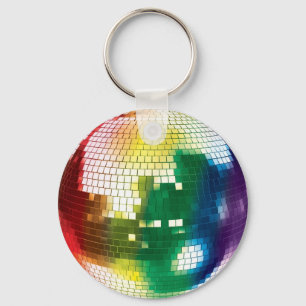 pride disco ball keychain