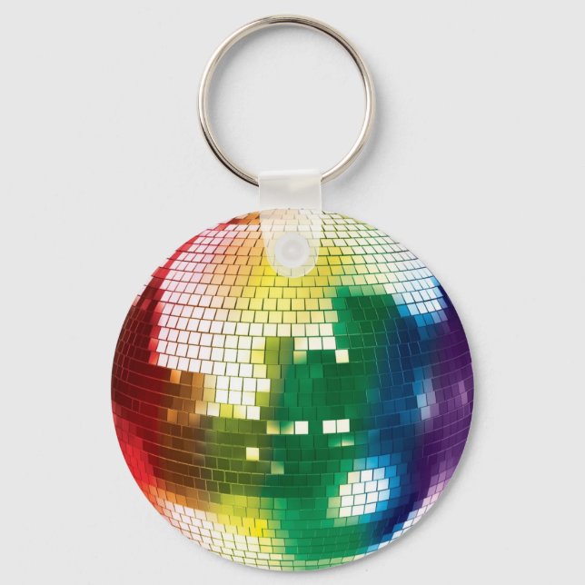 pride disco ball keychain (Front)