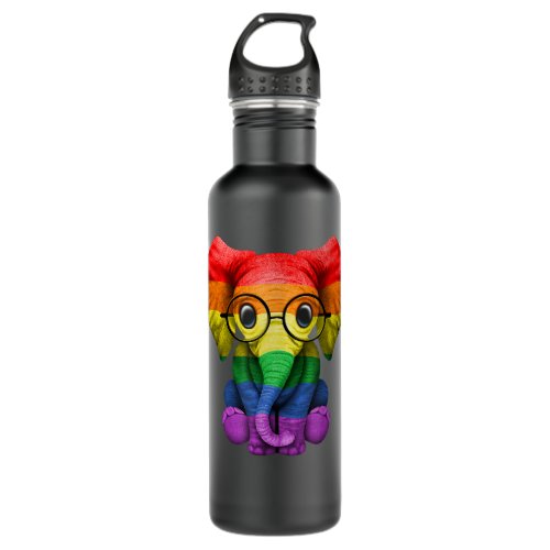 Pride Elephant Shirt LGBT Lesbian Gay  Stainless Steel Water Bottle