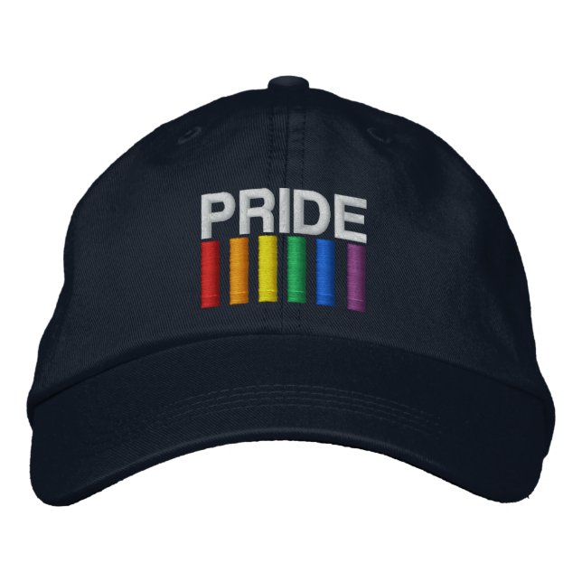 Pride Embroidered Baseball Cap (Front)