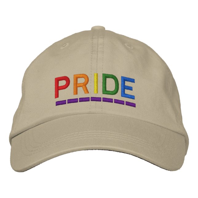 Pride Embroidered Baseball Hat (Front)