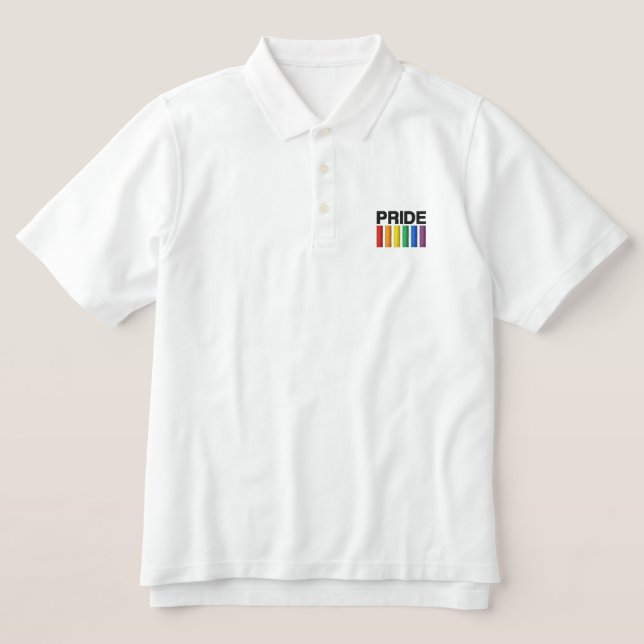 Pride Embroidered Polo Shirt (Design Front)